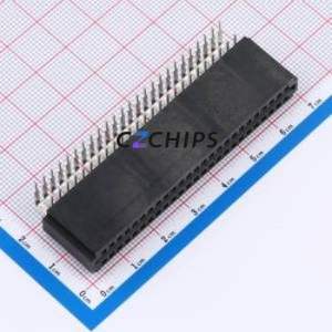 10035388-106LF Gold Finger Connector Bent Lead Through Hole,P=2.54mm Connector 2.54mm 50P Right Angle Insert Copper Alloy - Product Image 1