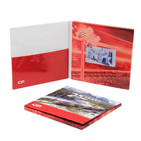 Boîtes de cartes de vœux personnalisées, fourniture d'usine, boîte-cadeau de courrier de 7 pouces, carte vidéo publicitaire lcd