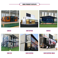 Maison conteneur étanche, extensible, mobile, caravane, maisons portables, 2 chambres, 4 chambres, maison conteneur