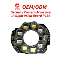 Accessoire de caméra de sécurité CCTV personnalisé 850nm 940nm, panneau PCBA à double spectre infrarouge et lumière blanche 2835, vision nocturne