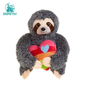 ร้อนขายของขวัญเด็กซูเปอร์นุ่มยัดไส้สัตว์ Sloth ของเล่นตุ๊กตาที่มีหัวใจ