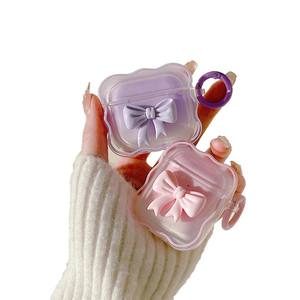 Candy Color 3D Cute Bow Knot Clear TPU Funda para auriculares para <span class=keywords><strong>Airpods</strong></span> <span class=keywords><strong>Pro</strong></span> 3rd Generation Función a prueba de golpes - Product Image 1