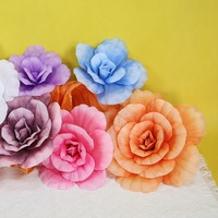 Têtes de fleurs artificielles en non-tissé, faites à la main, de 28 cm, 38 cm, 48 cm, 58 cm, pour décorations de Noël, de mariages et de vitrines de centres commerciaux