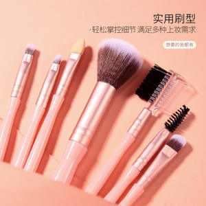 Juego de brochas de maquillaje Lmltop, 7 piezas, brochas de base portátiles de pelo sintético para principiantes SY608 - Product Image 4