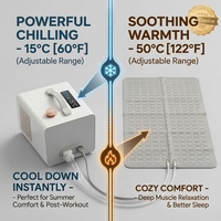 Matelas rafraîchissant et chauffant à circulation d'eau électrique, contrôle intelligent de la température 15-50°C, télécommande via application, combo rafraîchissant pour lit et animaux domestiques