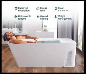 Baignoire froide en acrylique tout-en-un Ambohr avec refroidisseur d'eau intégré et fonction massage pour adultes, livraison rapide en 3 jours. - Product Image 5
