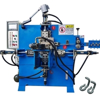 Machine automatique de cintrage de fil pour la fabrication de crochets et de attaches en U pour coffrage en acier et béton, avec pompe hydraulique PLC de 12 mm