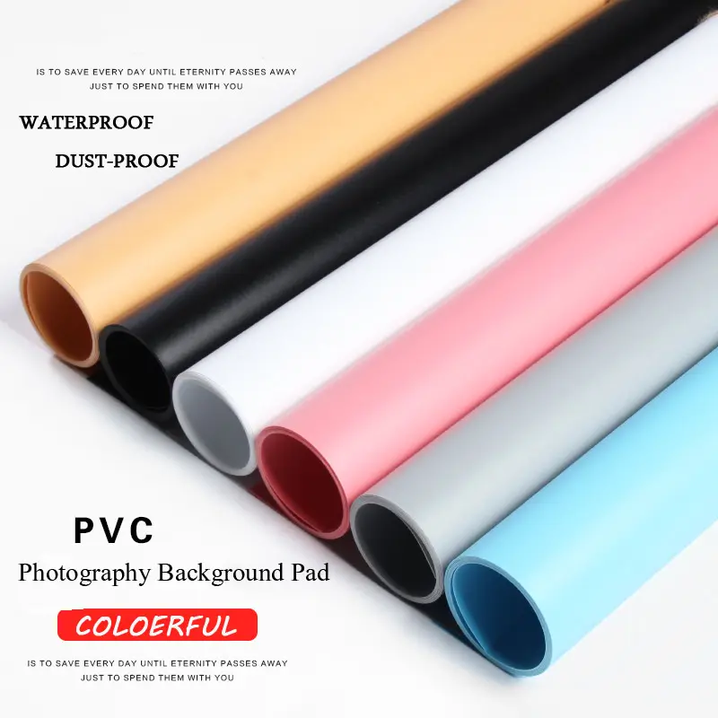 60*130cm Colorful PVC Photographic Backdrop Board for Studio Photography product Photo Background Waterproof Dustproof Pad