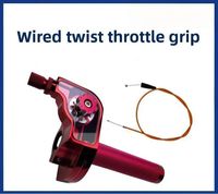 Ensemble de poignée de gaz universelle en aluminium de 7/8 pouces (22 mm) à réglage rapide pour moto tout-terrain avec couvercle transparent