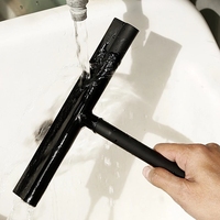 Raclette de douche, grattoir pour nettoyer le verre, essuie-glace, support mural, nettoyage des sols, des fenêtres, des murs, des miroirs avec poignée