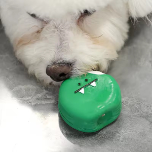Jouet à mâcher interactif pour chien en latex en forme de pain au beurre, couineur, pour l'entretenissement des chiens - Product Image 1