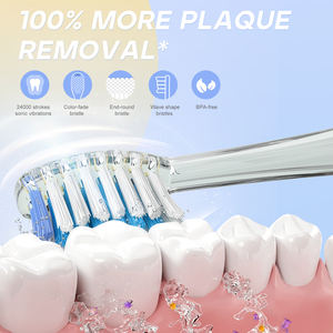 Seago sg977 dẫn ánh sáng 2 phút hẹn giờ Tuổi 3 + trẻ em trẻ em pin Powered điện bàn chải đánh răng Sonic bàn chải đánh răng điện - Product Image 2