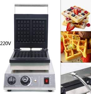 商用スクエアベルギーワッフルメーカーノンスティックワッフル鉄ダブル2スライスベルギーワッフルマシンタイマーとサーモスタット付き - Product Image 6