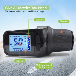จอแสดงผล LCD สำหรับสกู๊ตเตอร์ไฟฟ้า S886H [Haytrix] จักรยานไฟฟ้า พร้อมมาตรวัดความเร็วสำหรับอุปกรณ์เสริมการปั่นจักรยาน จอแสดงผลสำหรับจักรยานอ้วน คอมพิวเตอร์จักรยาน - Product Image 3