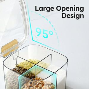 New Food Grade PET sealed Seasoning Box 4 Compartments Spice Organizer Box Set with Spoon - Product Image 2