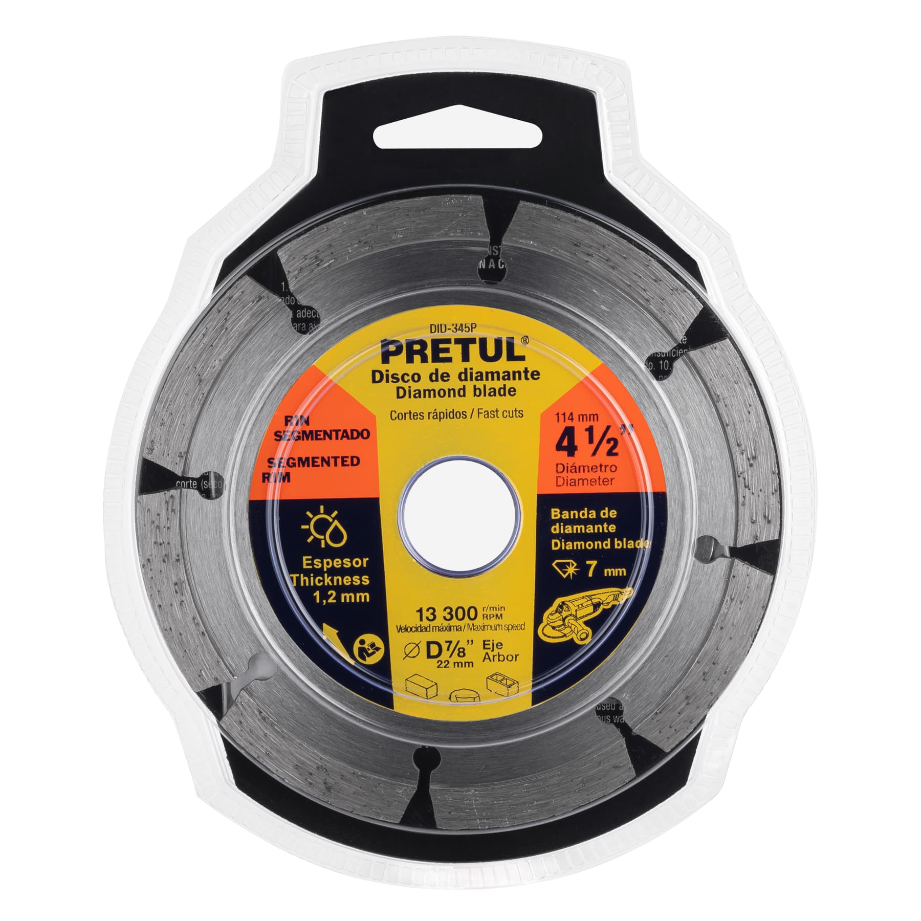 Pretul DID-345P 4-1/2' X 1.2mm Segmented Diamond Disc Concrete Cutter