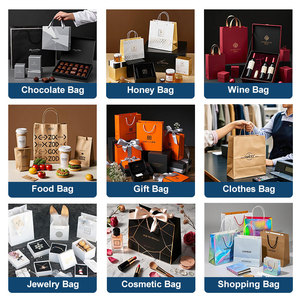 Cá nhân Túi giấy với logo cao cấp gấp Túi Quà Tặng giấy cho mua sắm quần áo kinh doanh bao bì túi giấy - Product Image 6