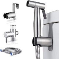 Kit de douche WC en acier inoxydable pour hygiène féminine, avec buse pressurisée, pistolet de pulvérisation pour chasse d'eau et pommeau de douche mural chromé