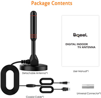 Hdtv antenne numérique active à angle libre antenne de télévision intérieure antenne de télévision numérique avec amplificateur de signal
