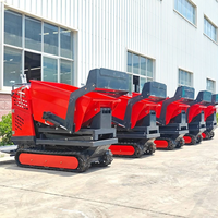 Mini-chargeuse sur chenilles d'occasion Rongyixin, benne 500 kg, 1050x730x730 mm, pompe hydraulique Eaton, moteur Euro5 EPA, boîte de vitesses, garantie 2 ans