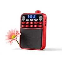 Radio FM numérique portable avec écran et lampe de poche, alimentée par batterie rechargeable, utilisation extérieure puissante, sortie 3W pour 5.0