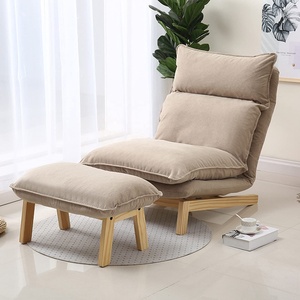 Vente paresseux gris doux café inclinable salon plancher accent inclinable velours salon fauteuils avec oreiller pouf <span class=keywords><strong>accoudoir</strong></span> - Product Image 2