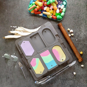 Silicone xà phòng khuôn hình elip hình chữ nhật hình lục giác thiết kế cho tự làm hương liệu sáp Epoxy thạch cao & bánh công cụ-làm xà phòng thủ công - Product Image 3