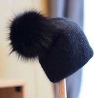 Konijnenhaar Muts Winter Beanie Hoeden Op Maat Voor Vrouwen Met Bont Zachte En Warme Hoed