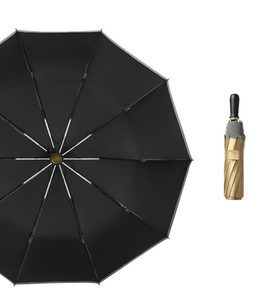 Parapluie <span class=keywords><strong>Anti</strong></span> <span class=keywords><strong>UV</strong></span> automatique à 3 plis, 1 pièce, produits uniques à vendre, cadeau chinois, personnalisé, or, avec impression de Logo - Product Image 4
