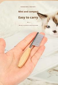 Cepillo Peine Metálico <span class=keywords><strong>de</strong></span> Acero Inoxidable para <span class=keywords><strong>Limpieza</strong></span> Facial y Eliminación <span class=keywords><strong>de</strong></span> Pelo <span class=keywords><strong>de</strong></span> Mascotas (<span class=keywords><strong>Perros</strong></span> y Gatos) con Logotipo Personalizado Grabado - Product Image 5