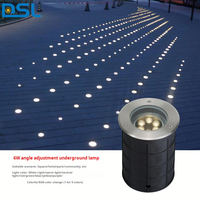 Projecteur LED extérieur étanche IP67 haute puissance à angle réglable pour aménagement paysager, encastrable au sol, intensité variable avec télécommande