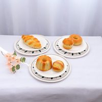 Set de table rond tissé à la main, antidérapant, lavable, réutilisable, résistant à la chaleur, pour la maison, les fêtes et les mariages