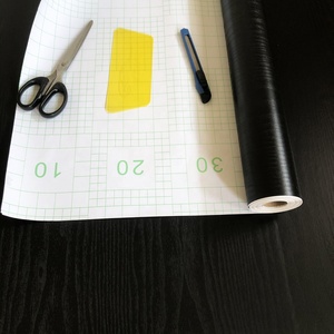 3d Nero A Strisce di Legno Del Grano Eall Adesivo Da Tavolo/Porta/Cabinet/<span class=keywords><strong>Mobili</strong></span> Ristrutturazione Adesivo Impermeabile di Auto-adesivo carta da parati - Product Image 6