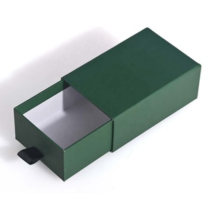 Caja de embalaje de joyería con logotipo personalizado, caja de regalo de cartón rígido de lujo con cajón deslizante y cinta para collar, anillo y pulsera - Product Image 1