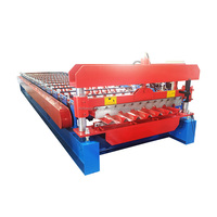 Machine de formage de rouleaux de tôles d'acier colorées PPGI pour panneaux de toiture métalliques avec contrôle PLC, équipement industriel automatique