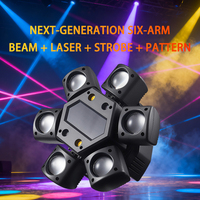 Luz Móvil Profesional de 80W MINI SIX ARMED con 12x3W LED Ra90 1000 Lúmenes, Modo Maestro-Esclavo DMX512 para DJ, Discoteca, Eventos, Bodas