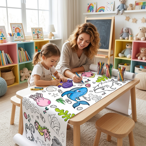 Rollo de Papel Gigante <span class=keywords><strong>para</strong></span> <span class=keywords><strong>Colorear</strong></span> <span class=keywords><strong>para</strong></span> Niños, Póster de <span class=keywords><strong>Animales</strong></span> <span class=keywords><strong>Marinos</strong></span> <span class=keywords><strong>para</strong></span> Pintar, Mapa <span class=keywords><strong>para</strong></span> <span class=keywords><strong>Colorear</strong></span> de Pared o Piso, Juguete de Regalo - Product Image 2