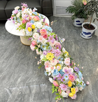 Guirlande florale et couronnes de roses artificielles de luxe LANJO, couleur ivoire, pour centre de table de mariage, décoration d'événements et de fêtes