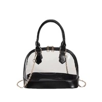 Sac à bandoulière transparent en PVC imperméable tendance 2025 pour femme avec fermeture éclair, idéal pour l'été