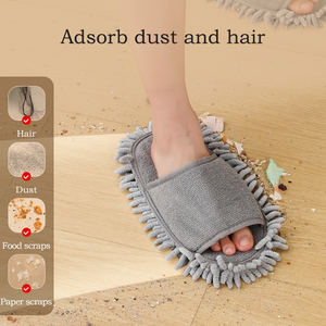 Absorb Dust and Hair <b>Microfiber</b> <b>Mop</b> Slipper Shoes Indoor Floor Chenille Clean <b>Mop</b> Floor Slippers with Good Elasticity - Product Image 2
