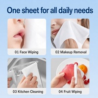 Lingettes pour bébés 100% Coton Respirantes, Motif Uni, 1 Plis, 65 GSM, 20*18cm, 70 Lingettes, Écologiques