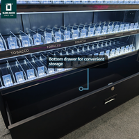Présentoir de cigarettes en acier peint pour supermarché, étagères de rangement pour la zone de caisse