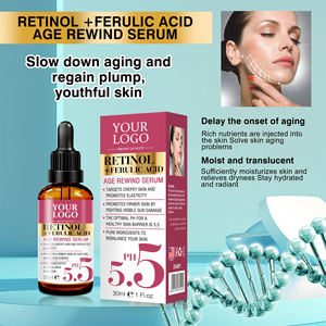 Retinolo a marchio privato + siero di acido ferulico Anti invecchiamento antirughe siero idratante per il viso - Product Image 3