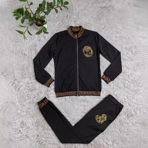 Conjunto Deportivo Informal de Uso Diario para <span class=keywords><strong>Mujer</strong></span> Estadounidense, Manga Larga, Pantalones Largos, Estampado Dorado, Top Deportivo para Viajar al Trabajo, Impresión Digital - Product Image 4