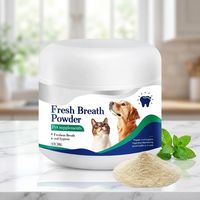 Poudre nettoyante dentaire pour chiens 200g – Rafraîchisseur d'haleine naturel et éliminateur de plaque et de tartre pour l'hygiène buccale des animaux