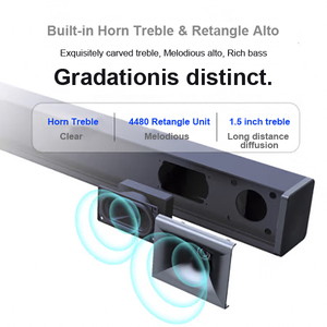 2.0 ch Slim Soundbar rạp hát tại nhà hệ thống âm thanh chất lượng cao kinh nghiệm với micro không dây cho TV - Product Image 3
