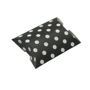 กล่องของขวัญกระดาษแข็งสีดำขนาดเล็ก พับได้ ออกแบบและพิมพ์ลายตามสั่ง รูปทรงกล่องหมอน - Product Image 3