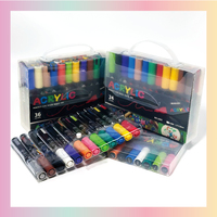 Bestationery – Nouveauté ! Marqueurs acryliques permanents professionnels de Chine, 36 couleurs, pointe pinceau, pour art et graffiti – Lot promotionnel