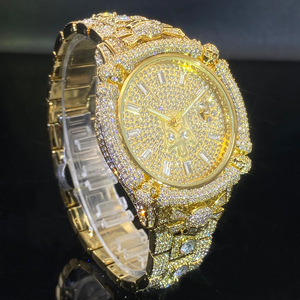 Montre MISSFOX pour femme, style européen et américain, hip-hop, boîtier en alliage, quartz, 10 mm, zircon incrusté à la main, design tête de mort, étanche - Product Image 3