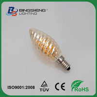 C35 led-lampe Dimmbare filament led-lampe C35 Warm Weiß Ultra Helle Led Kerze Licht 4W Glas Gehäuse Birne